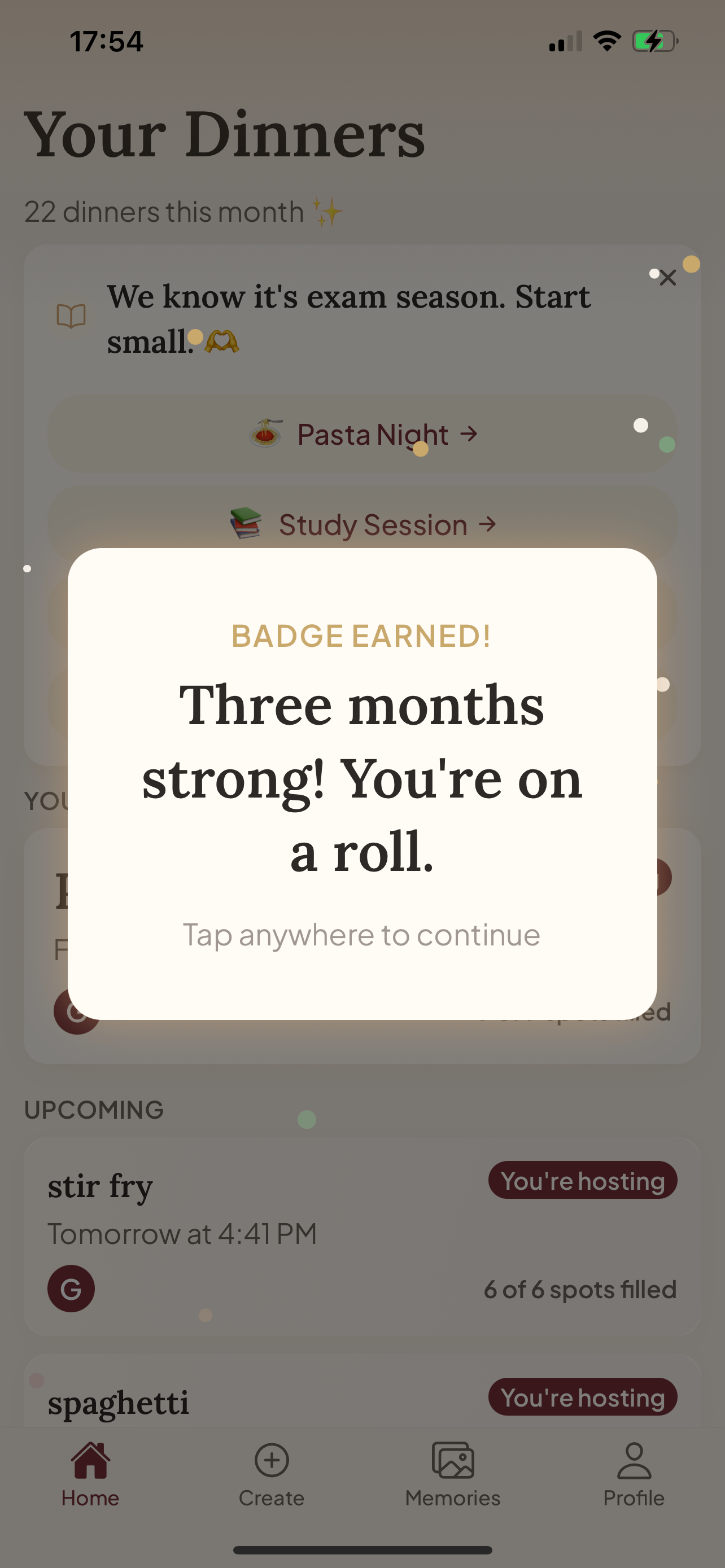 The night happens screen