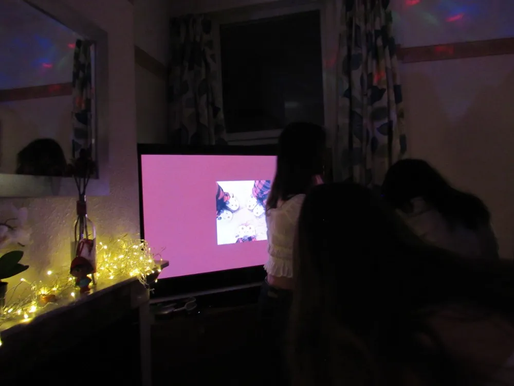 Friends watching a movie together